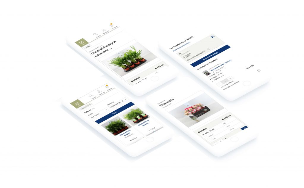 Waterdrinker B2B webshop mockups